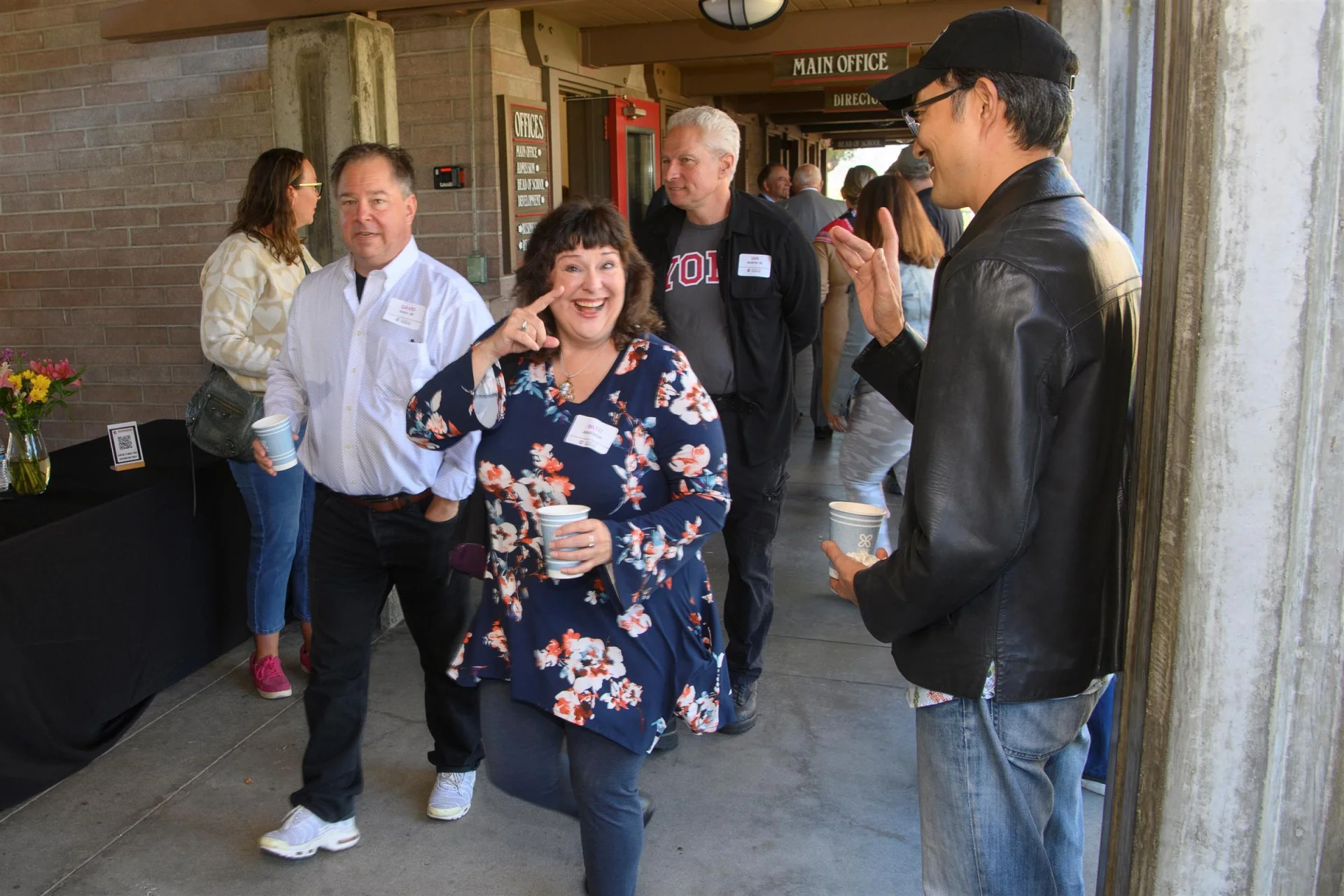 group of alumni entering reunion