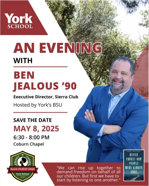 Ben Jealous ’90 Returns to York to Discuss his Latest Book